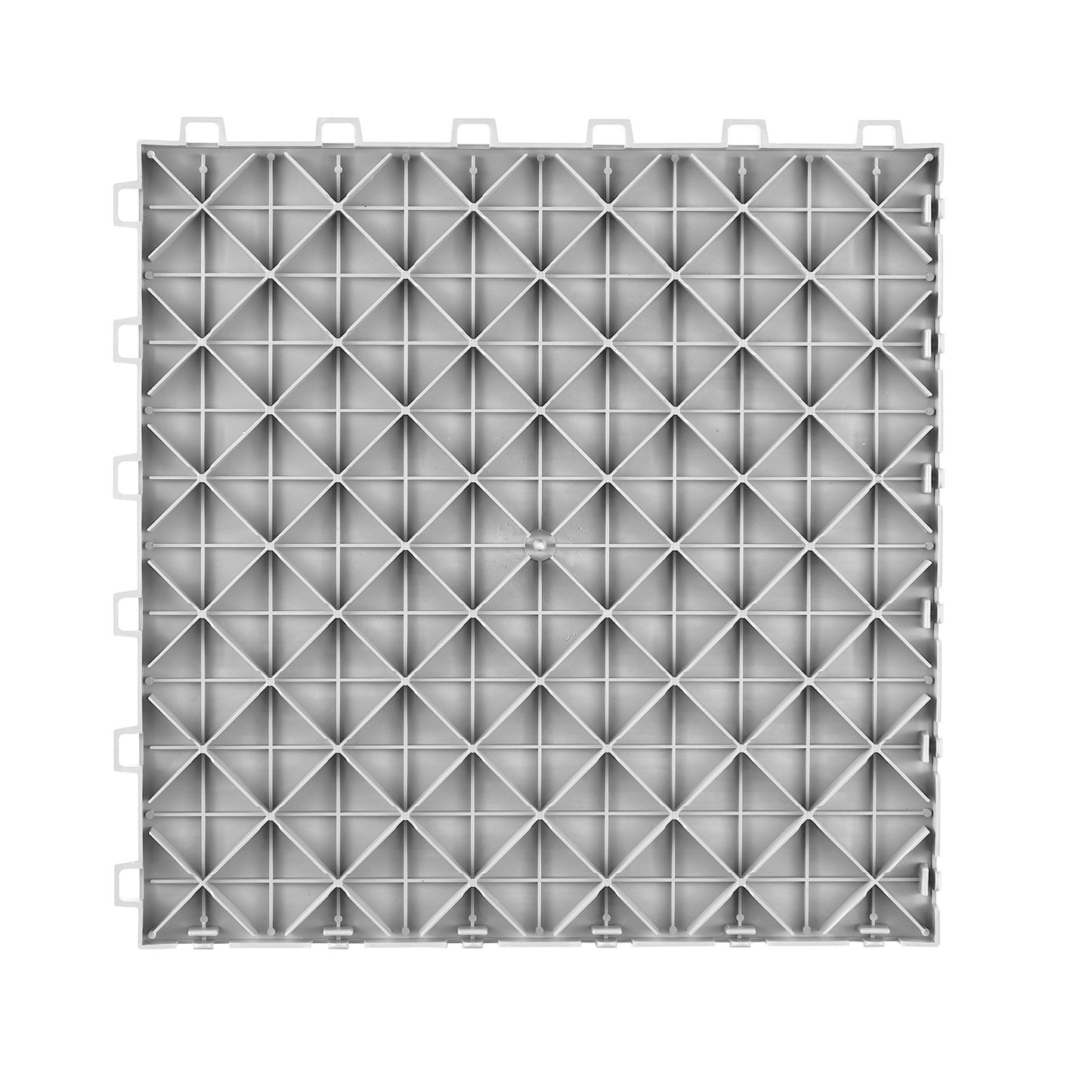 Garageplattor sammankopplade, 12 x 12 x 0,53 tum 25-pack garagegolvplattor, halkfria dubbelsidiga texturer för garagegolv, för garage, källare, reparationsverkstäder, silver