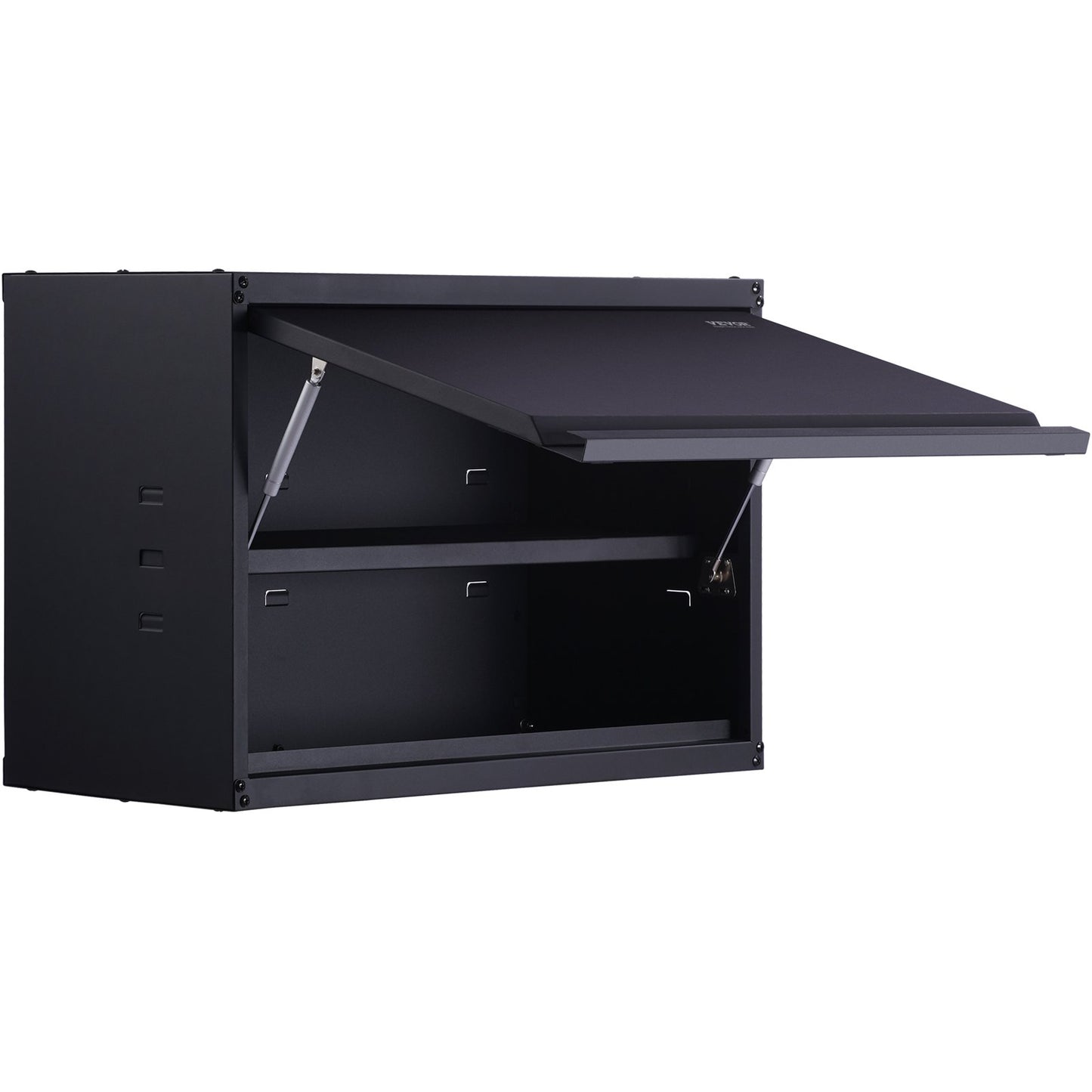 Lagerschrank aus Metall, 54,4 kg Tragkraft pro Regal, 50,8 cm hoher, wandmontierter Garagenschrank aus pulverbeschichtetem Stahl mit verstellbarem Regal, Tür zum Verriegeln und Öffnen durch Drücken, perfekt für die Bürogarage