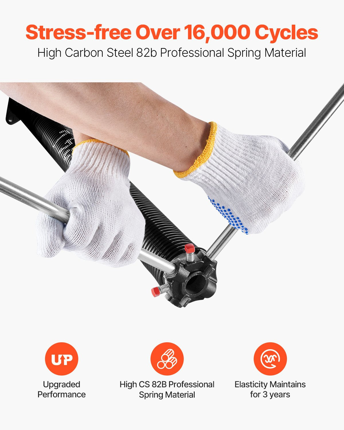 Garage door torsion springs pair 0.234 x 2 x 31 inch with winding rods