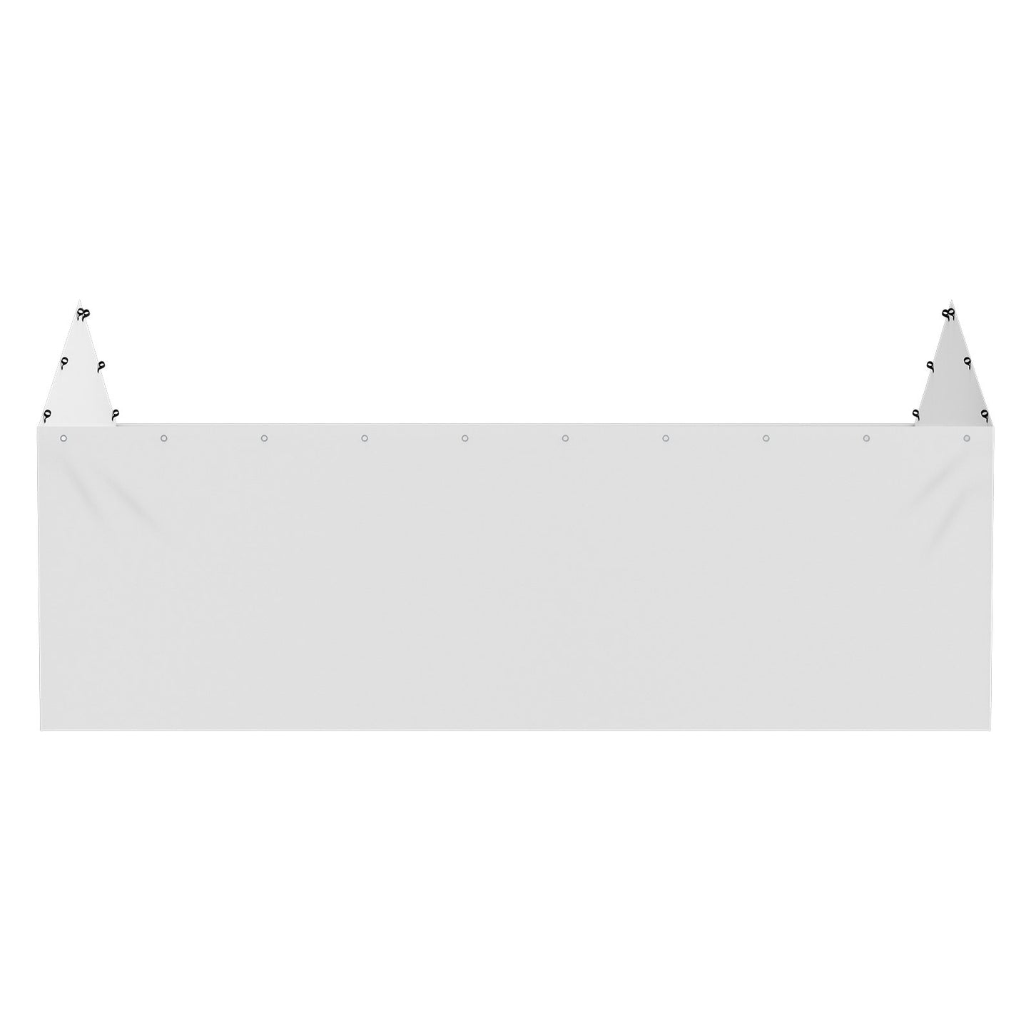 Carport Replacement Canopy Sidewall 10 x 20 Feet, Garage Tent Protection Tarpaulin Heavy Duty Waterproof & UV Protected, Easy Installation with Ball Pants, White (Top and Frame Not Included)