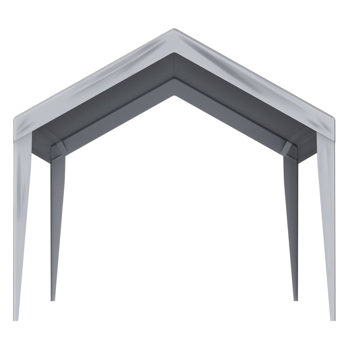 Carport Replacement Canopy Cover 6100 x 3040 mm Garage Top Tent Shelter Tarp Heavy Duty Waterproof & UV Protected, Easy Installation with Ball Pants, Grey (Top Cover Only, Frame Not Included)
