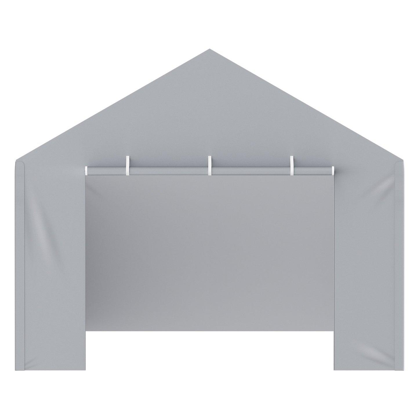Carport Byte av kapell sidovägg 12 x 20 fot, garagetält skydd presenning Kraftig vattentät & UV-skyddad, enkel installation med bollbyxor, grå (topp och ram ingår ej)