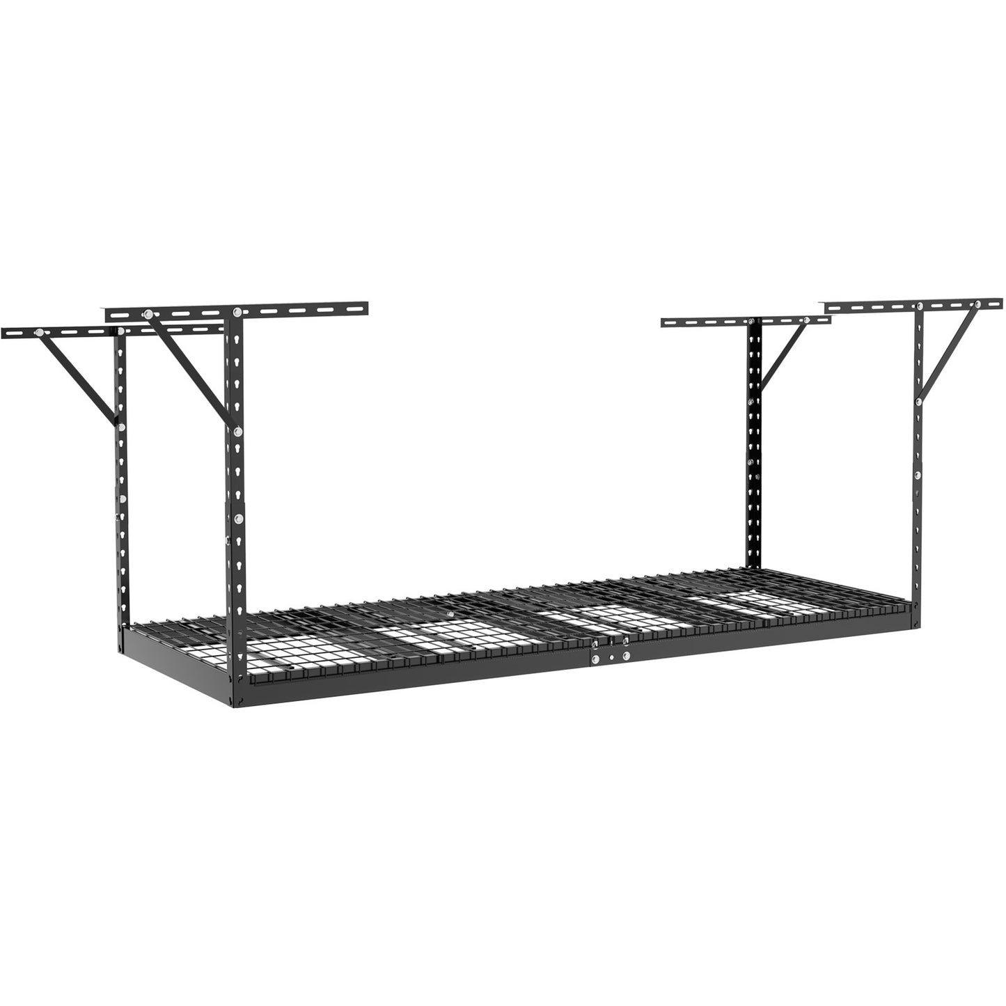 Överliggande garageförvaringsställ, 36x96 tums takförvaringsställ för garage, kraftiga justerbara kallvalsade stålställ för garageförvaring, organisation, 600 lbs lastkapacitet, 22''-40", svart