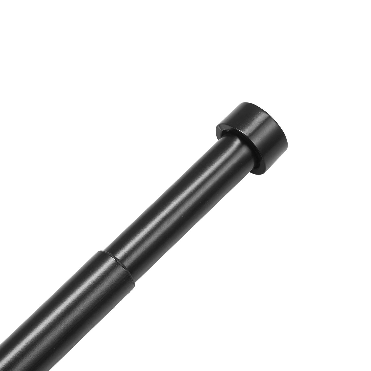 Double Rod Curtain Rods, 36-72 Inch (3-6 Feet) Adjustable Length, Black Double Curtain Rods with Cap Ends, 1" and 3/4" Diameter, Double Window Drape Rod for Sheer and Blackout Curtains