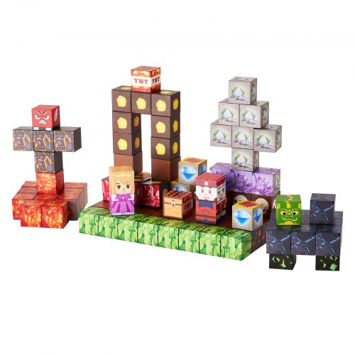 Magnetiska Block 100 ST Mörka Slott Set STEM Montessori Sensoriska Leksaker
