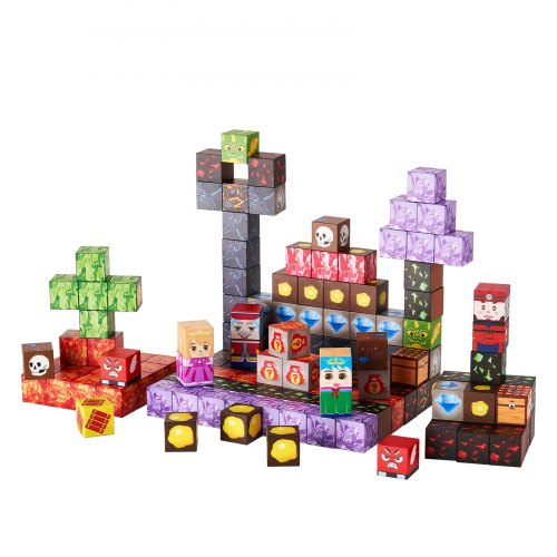 Magnetiska Block 150 ST Mörka Slott Set STEM Montessori Sensoriska Leksaker
