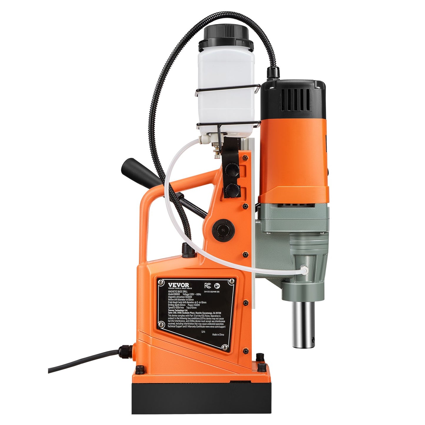 Magnetborrmaskin Magnetisk Borra 1550W 2922lbf/13000N Bärbar Mag Drill Tryck på 500rpm