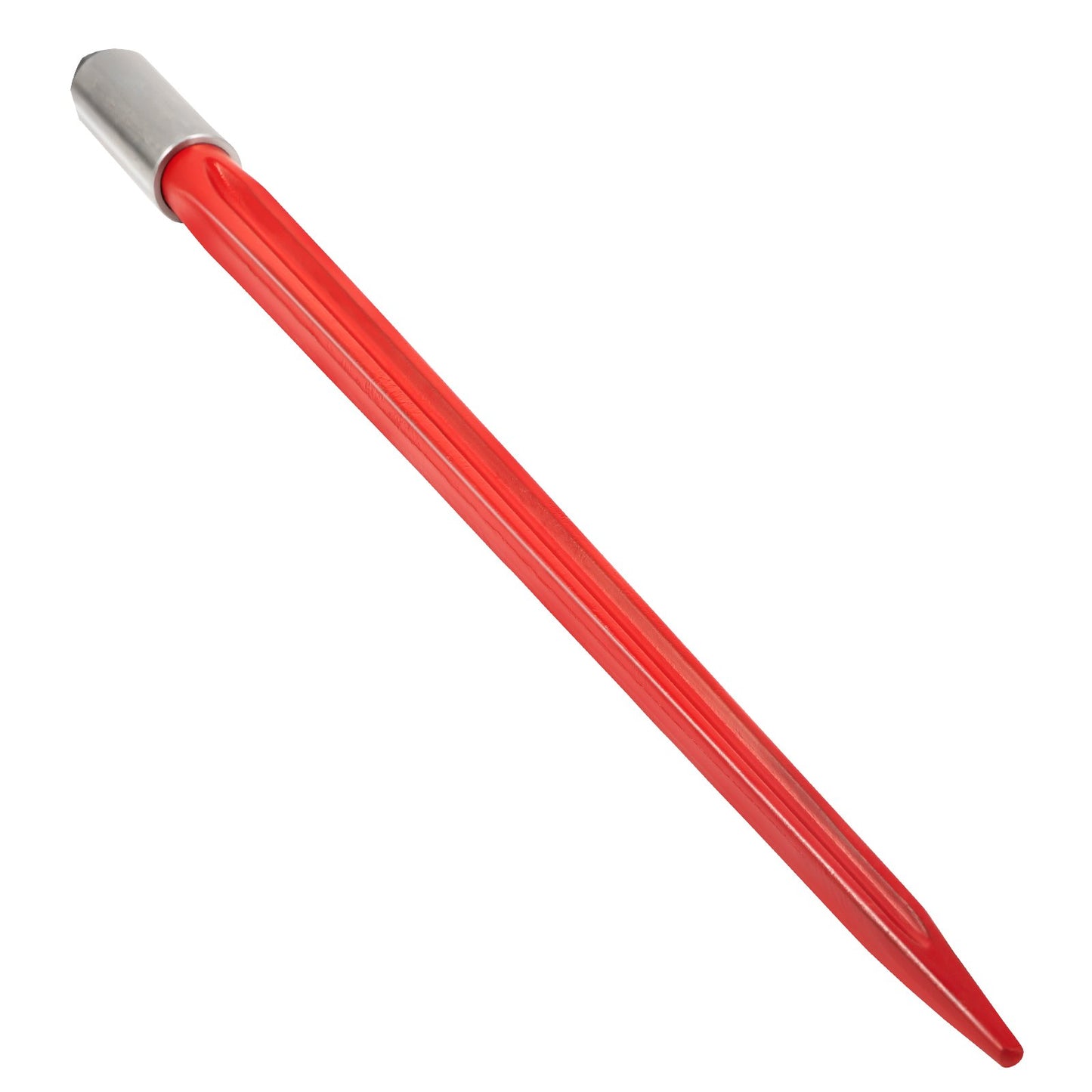 Hay Spear 32" balspjut 1350 lbs Kapacitet, balspets snabbfäste fyrkantiga höbalspjut 1,4" breda, rödbelagda balgafflar, balhö spik med sexkantsmutter och hylsa för skopor Traktorer lastare