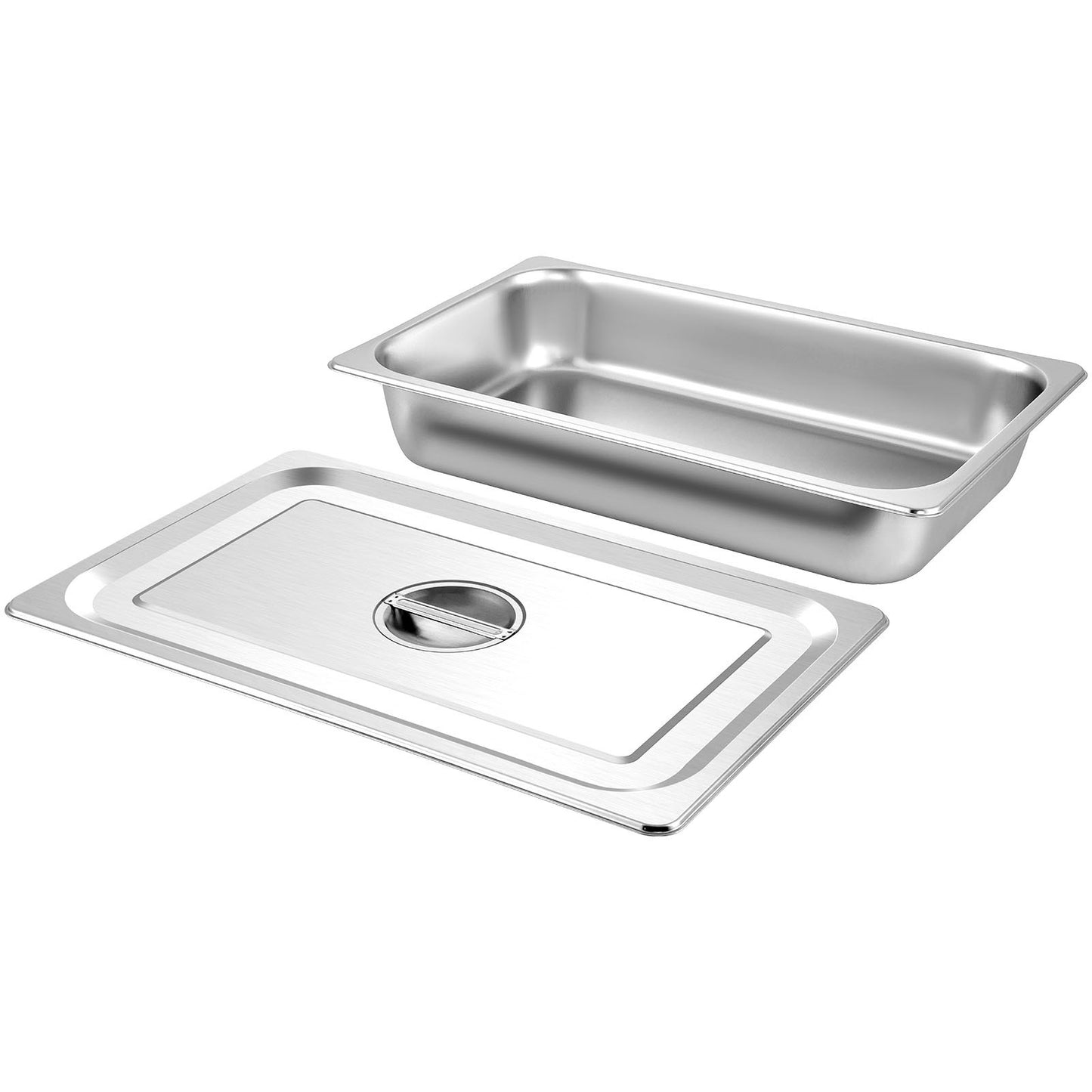 4-Pack Steamer Pans 20.9 x 12.8 x 3.9 Inch Deep Steamer Pan Full Size 13L Deep Food Container Stainless Steel Oven Tray Hotel Pans Anti-jam Steamer Food Pan