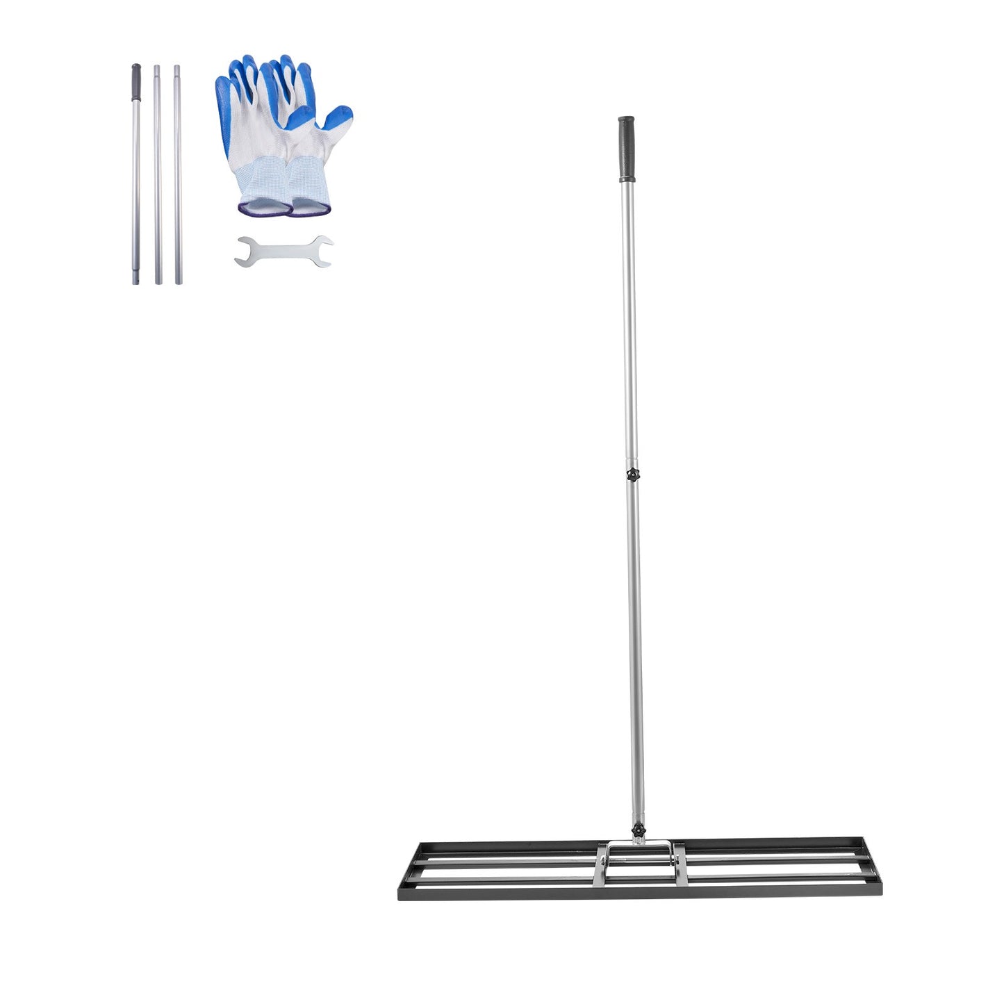 10x36 Inch Grass Leveling Rake 83.9 Inch Adjustable Handle for Yard Golf Court
