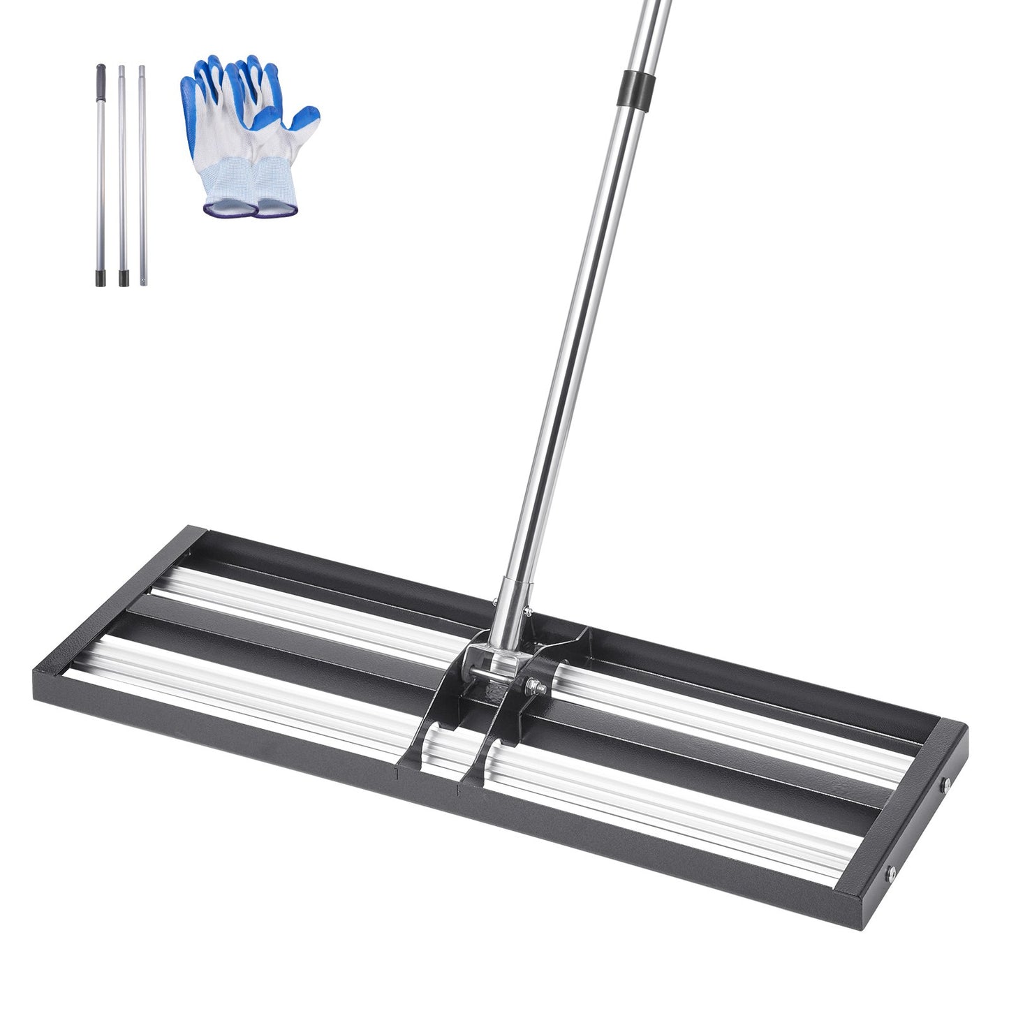 30 x 10 inch leveling chute with 83.9 inch adjustable handle for garden lawn
