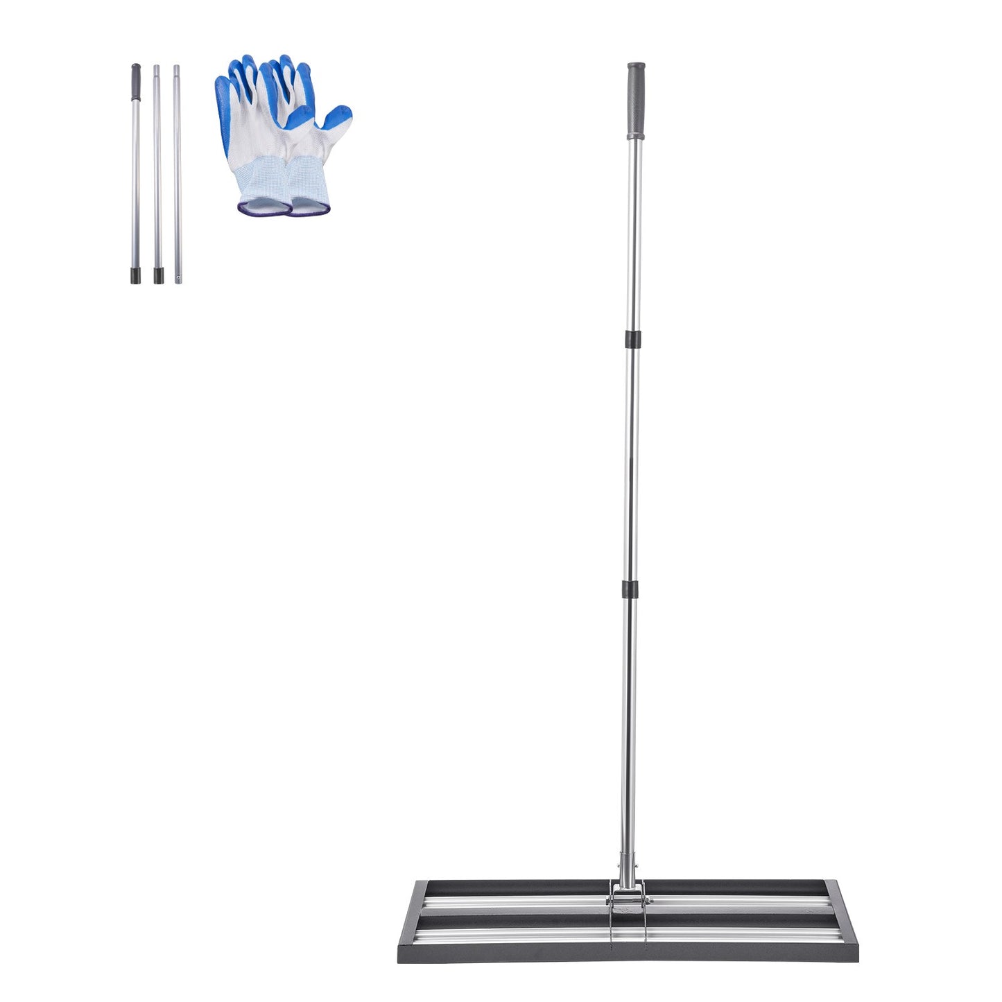 30 x 10 inch leveling chute with 83.9 inch adjustable handle for garden lawn