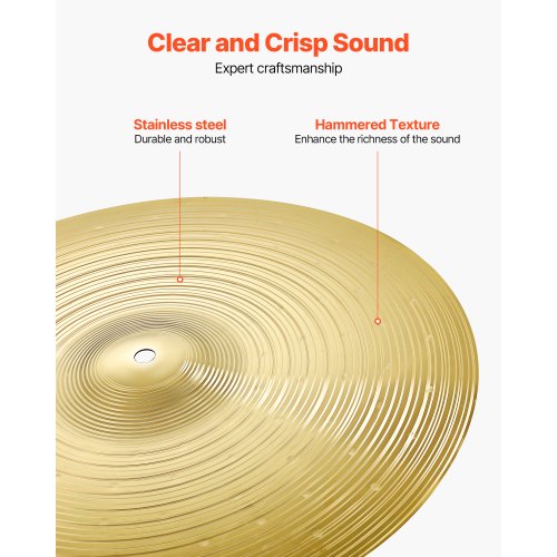 Cymbal Pack 3 Pieces Cymbals Drum Set 14 16 20 Inch Cymbals for Drums