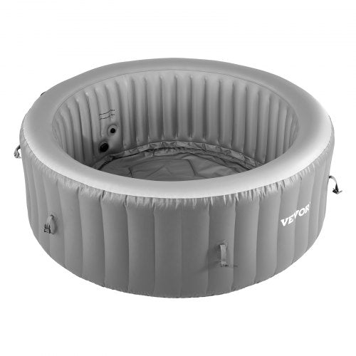 Uppblåsbar Bubbelpool 4 till 6 Personer Kapacitet 2080x660mm Bärbar Utomhusspa