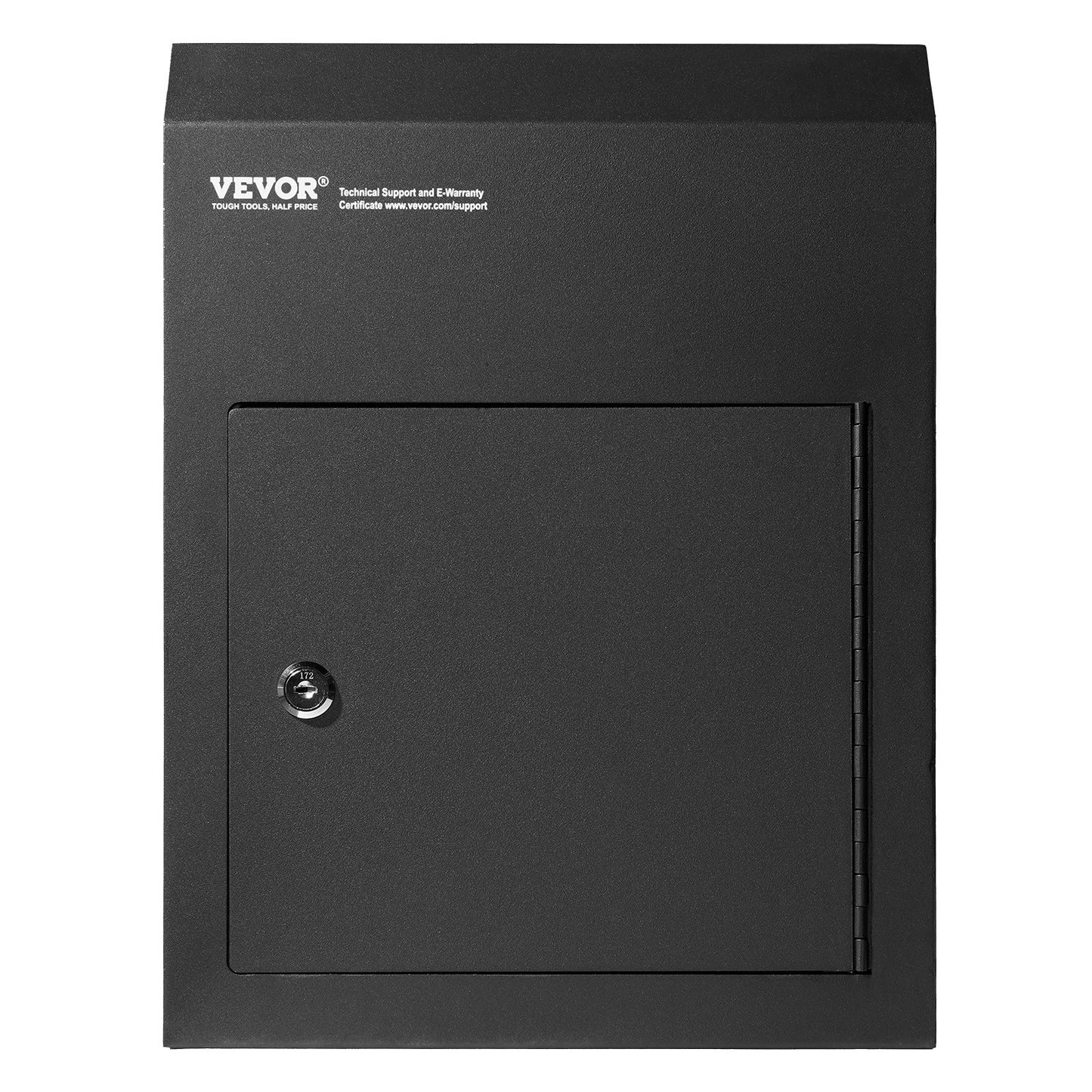 Through The Door Key Drop Box 12x6x16" brevlåda med 1,8"12" nyckellås Svart