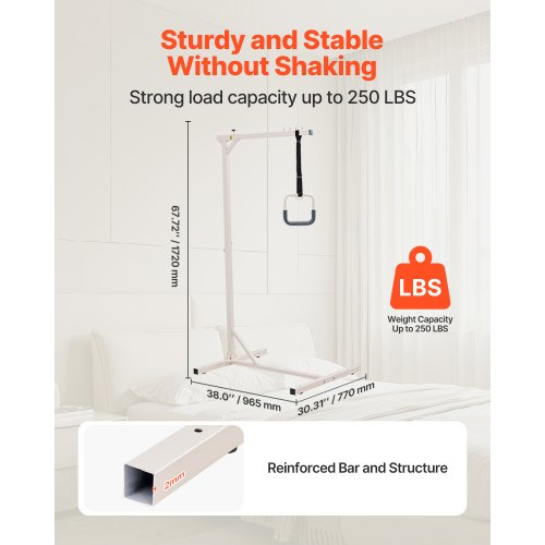 Trapeze bar for bed mobility 110 kg capacity freestanding trapeze bar | EU