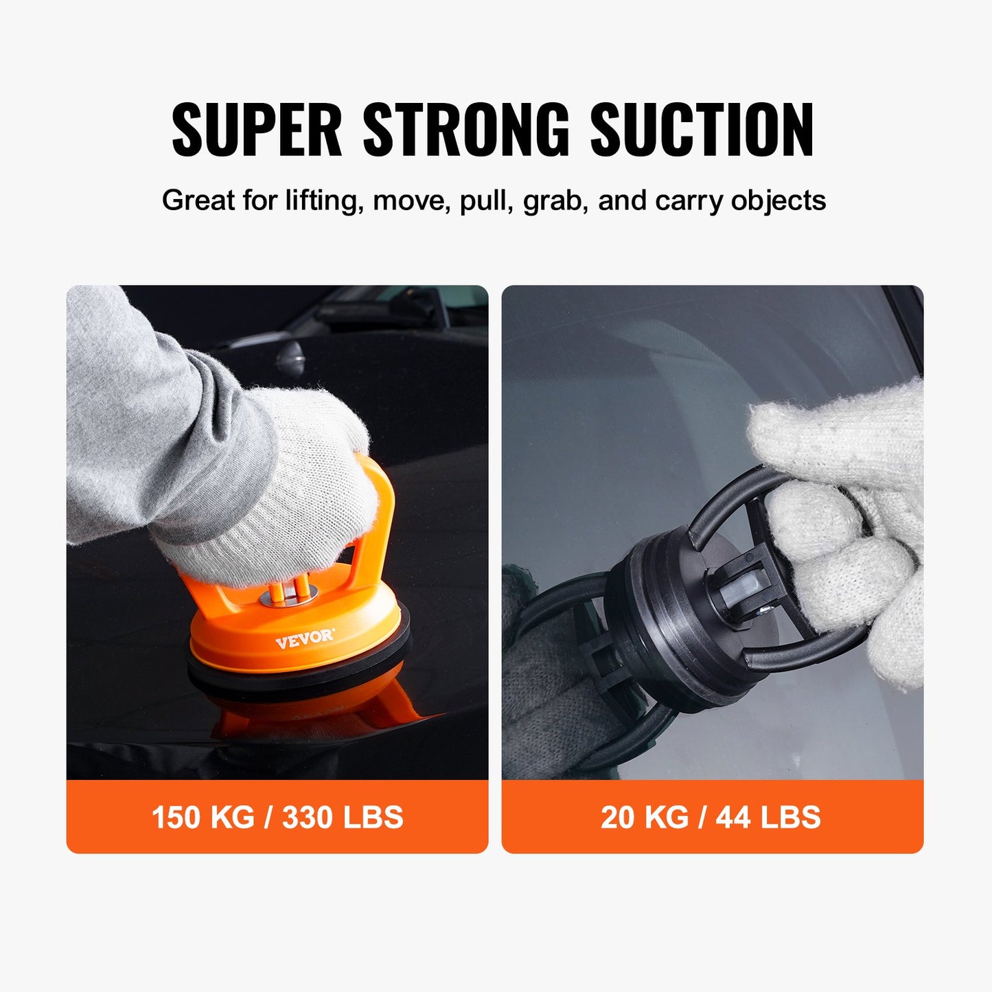Dent Removal Kit, 3-pack sugkoppar, Dent Puller Handtagslyftare med handskar och trasa, lackfri bil bucklaborttagningsmedel för bilbucklor, glas, kakel, spegellyft och flyttning