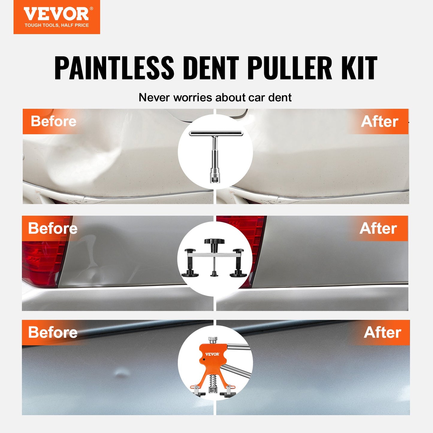 Car Body Dent Puller Bridge Lifter Tool Paintless Hail Remover Repair Kit