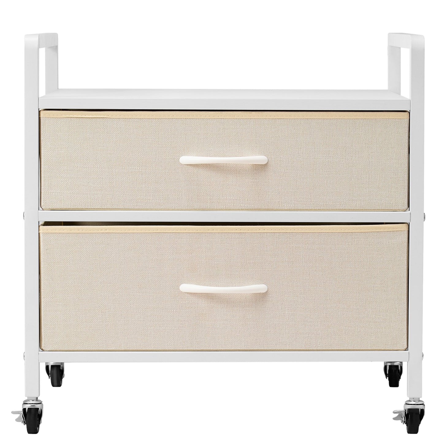 Mini Fridge Stand with Storage 176 lbs White Mini Fridge Table 2 Drawers