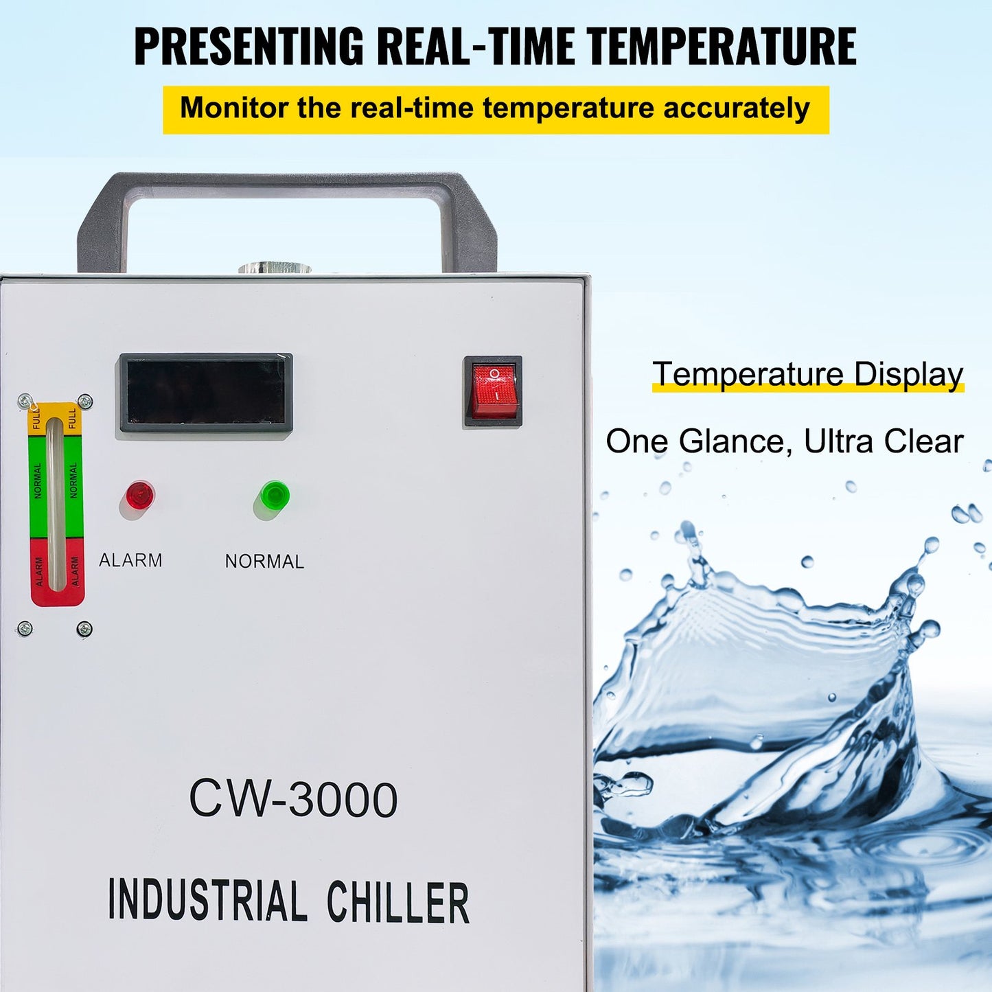 9L tankvattenkylare CW-3000DG Termolys Industriell vattenkylare Vattenkylningskylare för 60W 80W CO2 glaslaserrörkylare