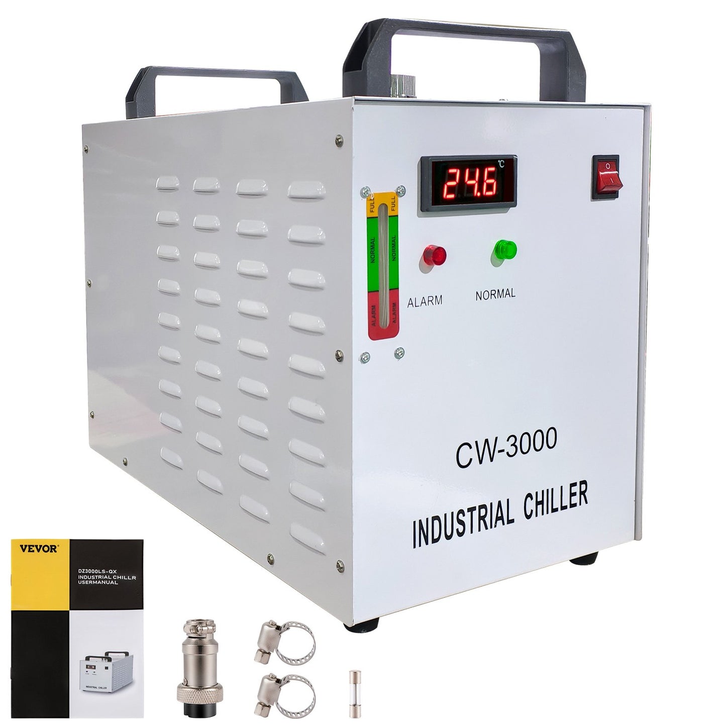 9L tankvattenkylare CW-3000DG Termolys Industriell vattenkylare Vattenkylningskylare för 60W 80W CO2 glaslaserrörkylare