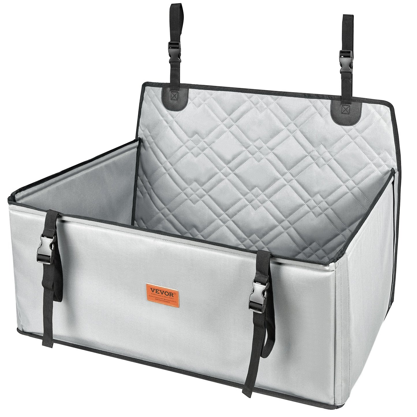 Dog Booster Car Seat Pet Car Seat för SML Dogs upp till 48,5 lbs Grå
