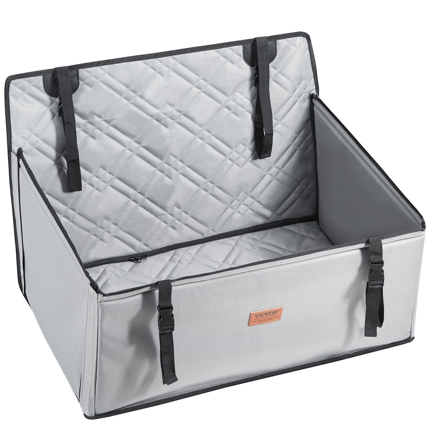 Dog Booster Car Seat Pet Car Seat för SML Dogs upp till 48,5 lbs Grå