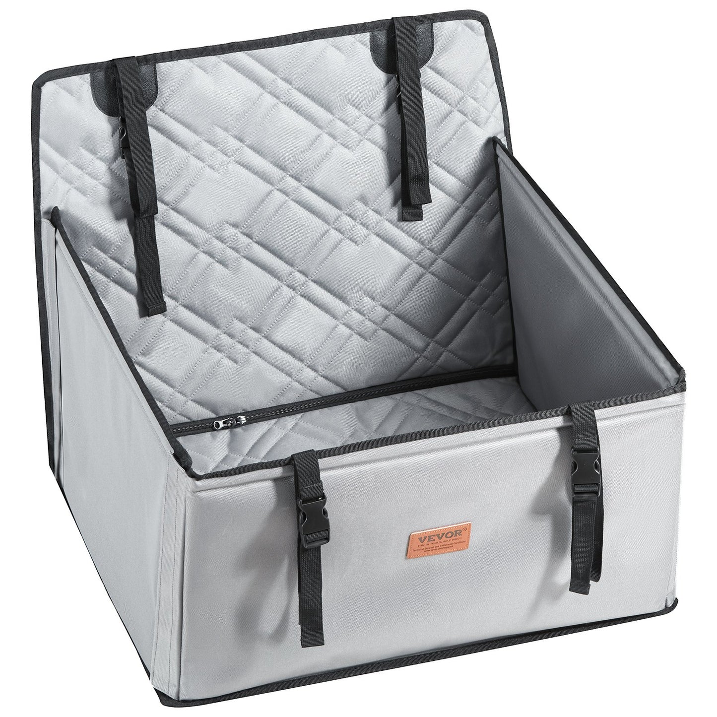 Dog Booster Car Seat Pet Car Seat för SML Hundar upp till 40 lbs Grå
