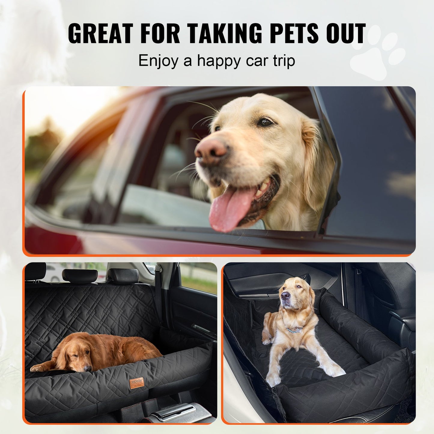 Dog Booster Car Seat Pet Car Seat för medelstor hund upp till 100 lbs svart