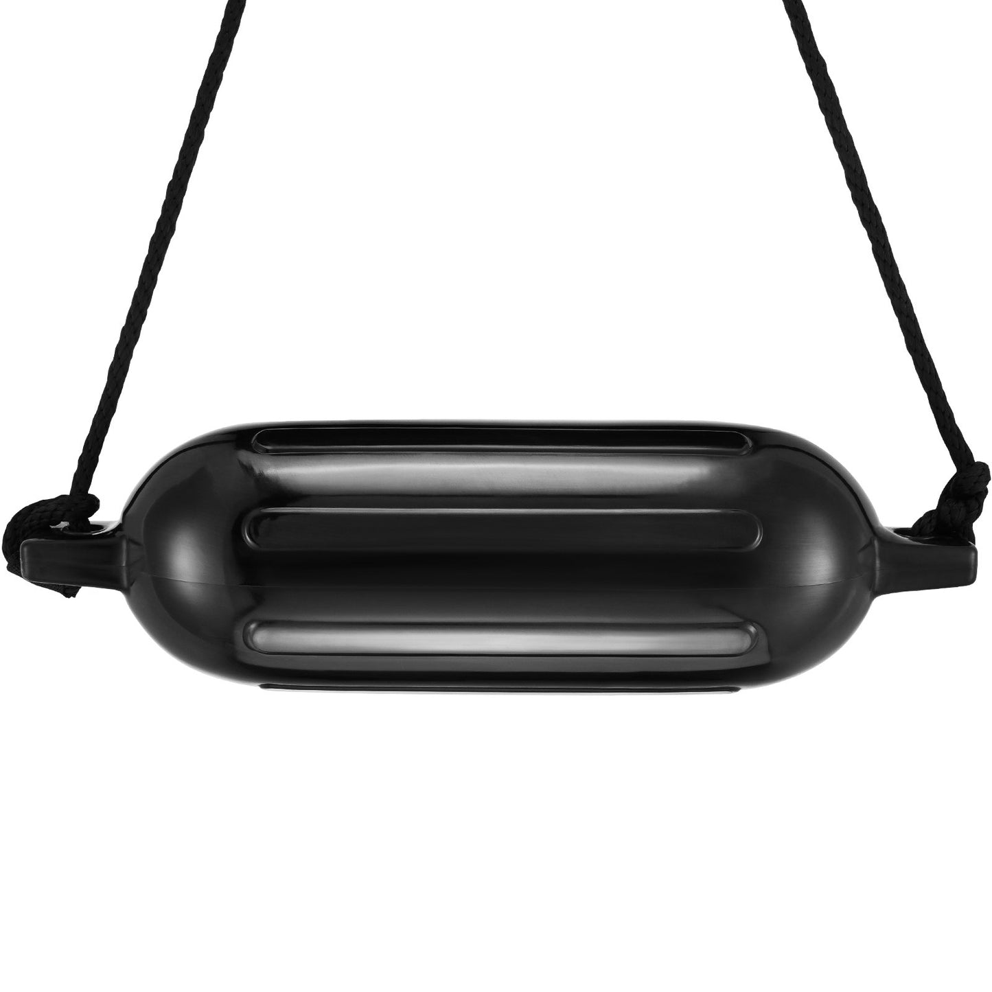 Boat Fenders Uppblåsbara Ribbade Boat Bumpers för dockning 6,5" x 23" Svart