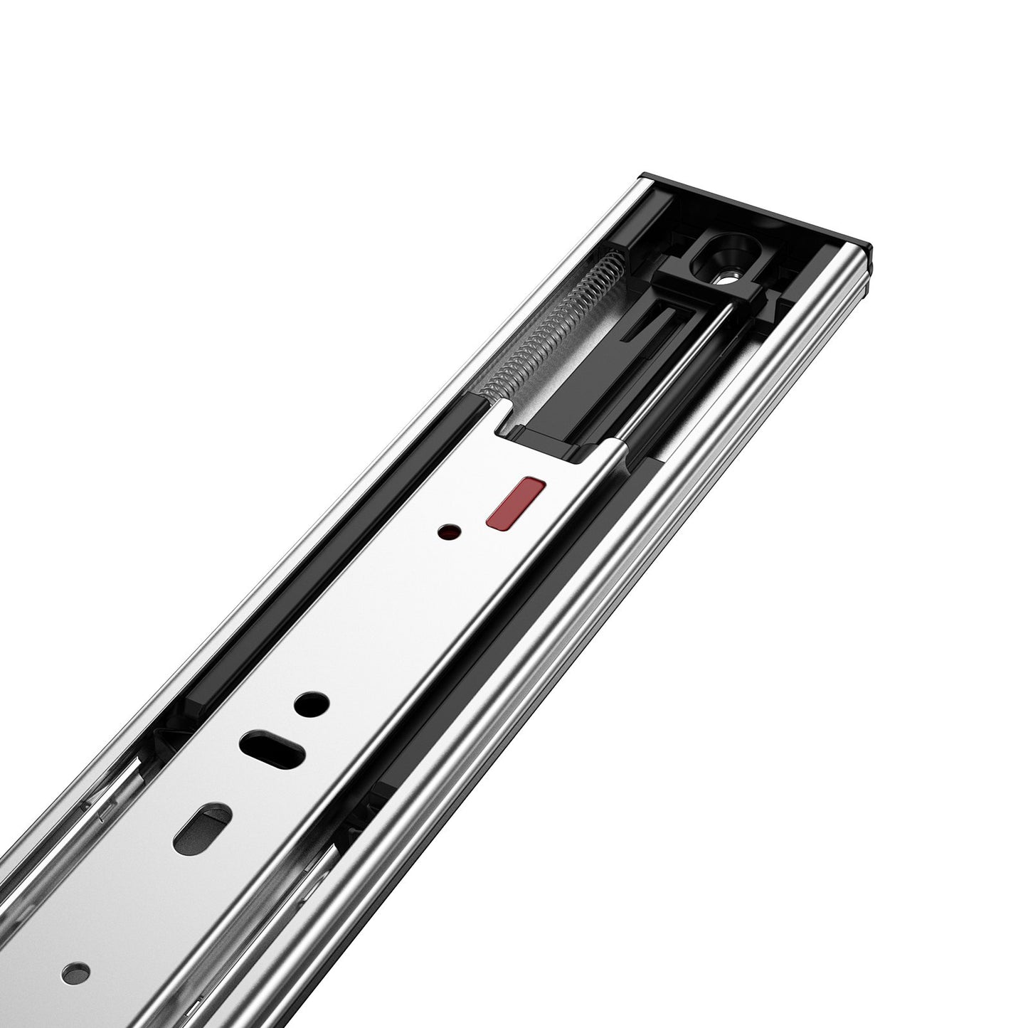 6 par 457,2 mm lådslider Sidomonterade skenor, Heavy Duty Full Extension stålskena, Soft-Close ljudlösa guideglider Skåp Kökslöpare med kullager, 100 lbs lastkapacitet