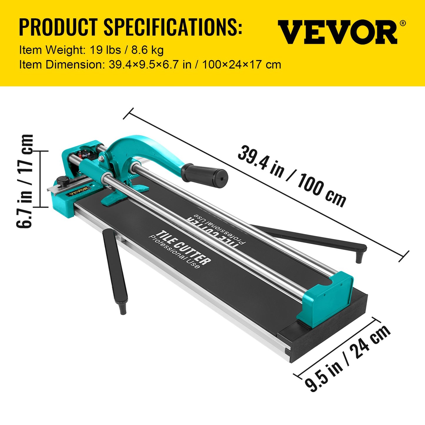 31 Zoll/800 mm Fliesenschneider, Doppelschienen und Halterungen, manueller Fliesenschneider, 3/5 Zoll Abdeckung mit präzisem Laser, manueller Fliesenschneider, Präzisionsschneidwerkzeug