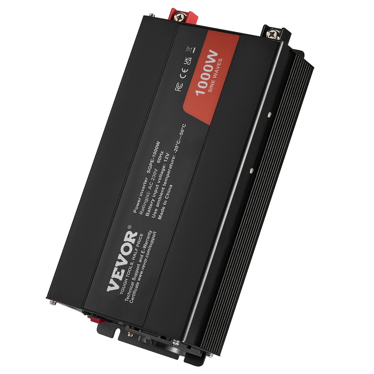 Pure Sine Wave Power Inverter 1000W DC12V till AC230V Fjärrkontroll CE FCC