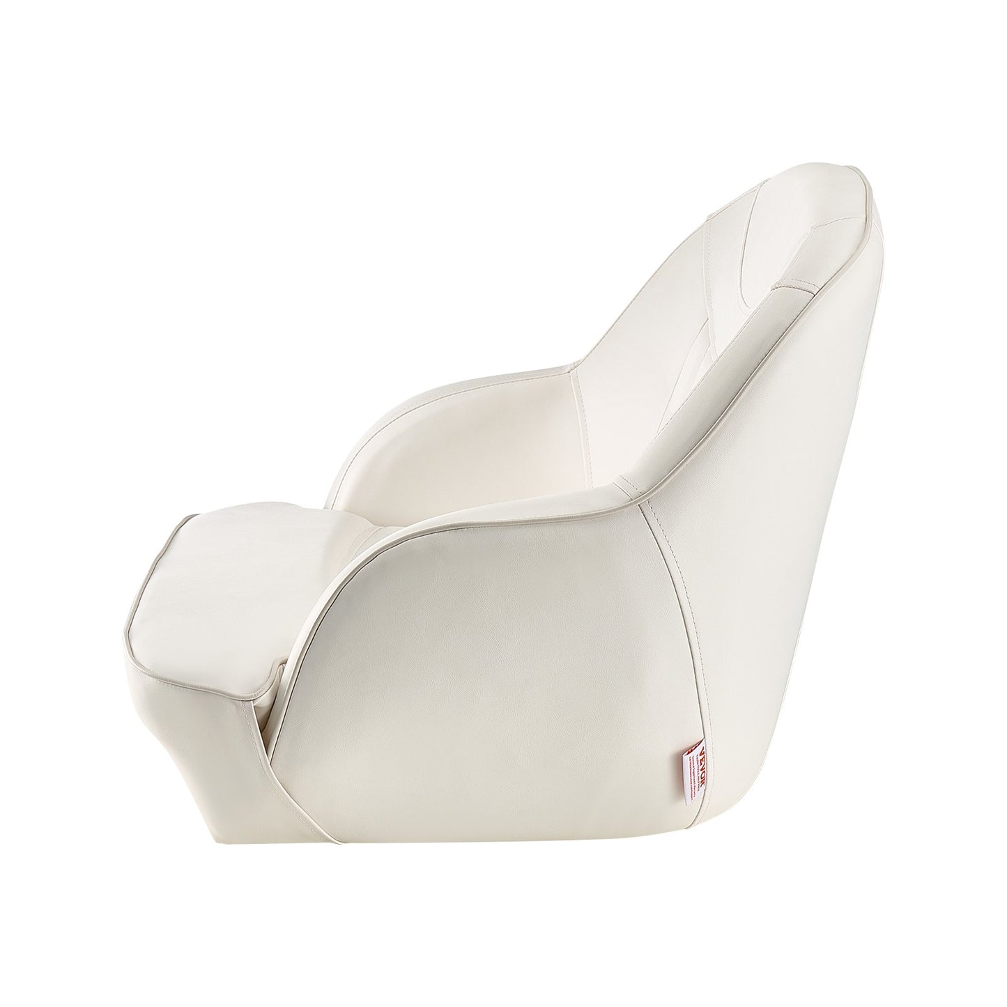 Båtsits Lågt ryggstöd PVC Läder Kapten Bucket Seat Vit