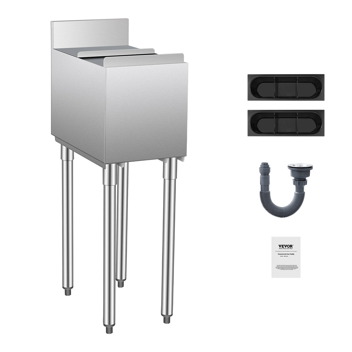 Commercial Ice Bin 28 L Underbar Ice Bin med Skjutlock Flaskhållare