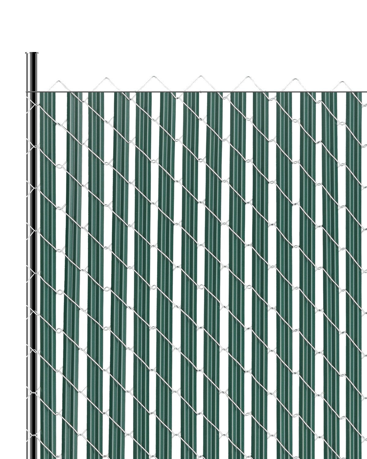 Chain Link Fence Privacy Slats Single Wall for 4' High Fence Bottom Lock