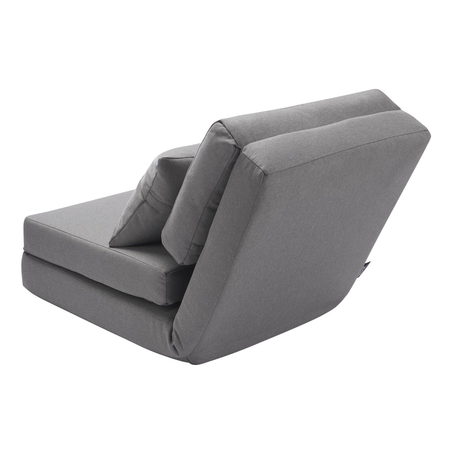 Cabriolet Flip Stol med 5 justerbara positioner Golv Lazy Sofa Grå