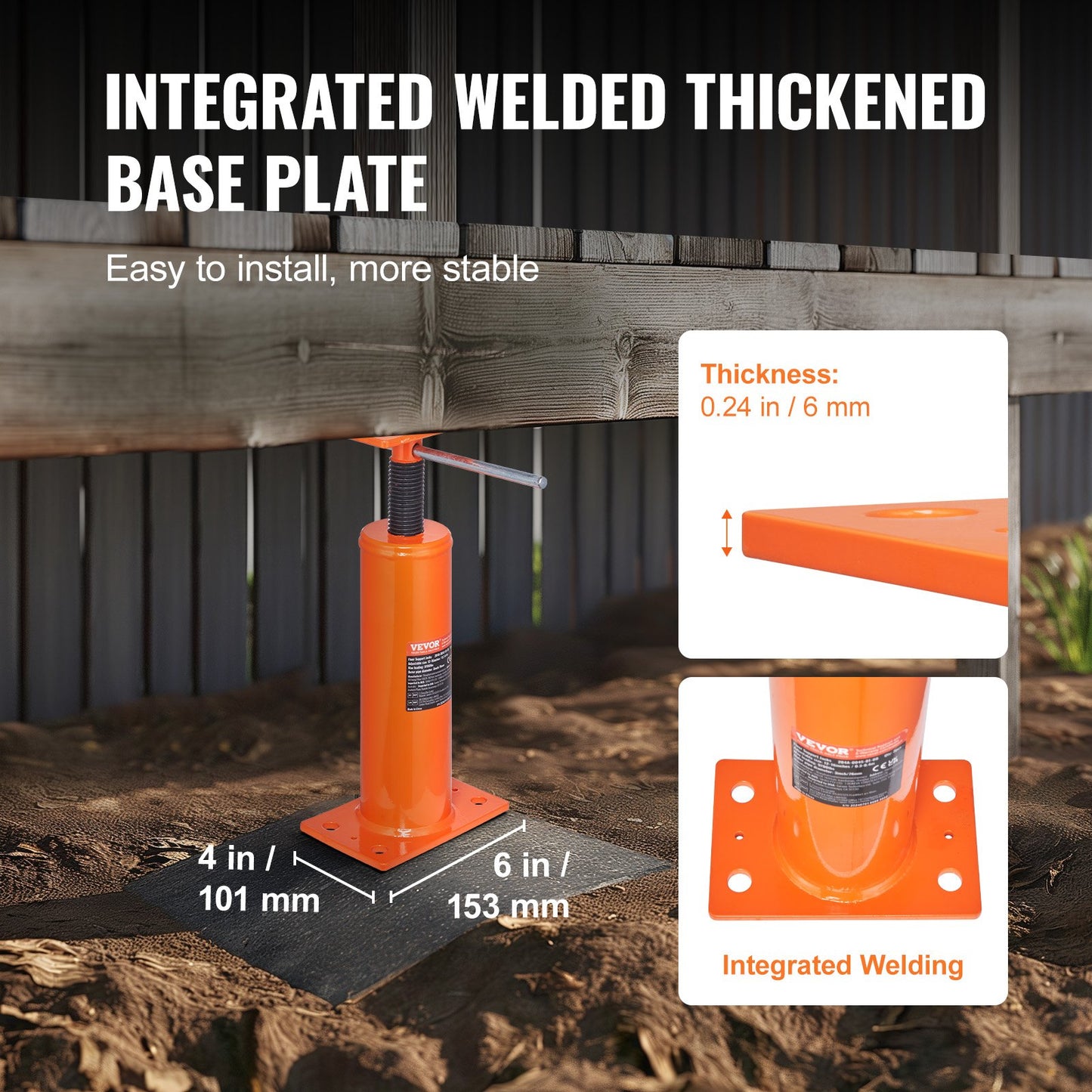 Verstellbarer Bodennivellierungspfosten, Hausbodennivellierungslift, Höhenbereich 12"-16"