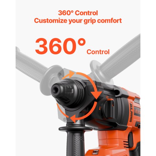 20 V SDS-Plus bürstenloser Akku-Bohrhammer-Satz, 1200 U/min, 4 Funktionen