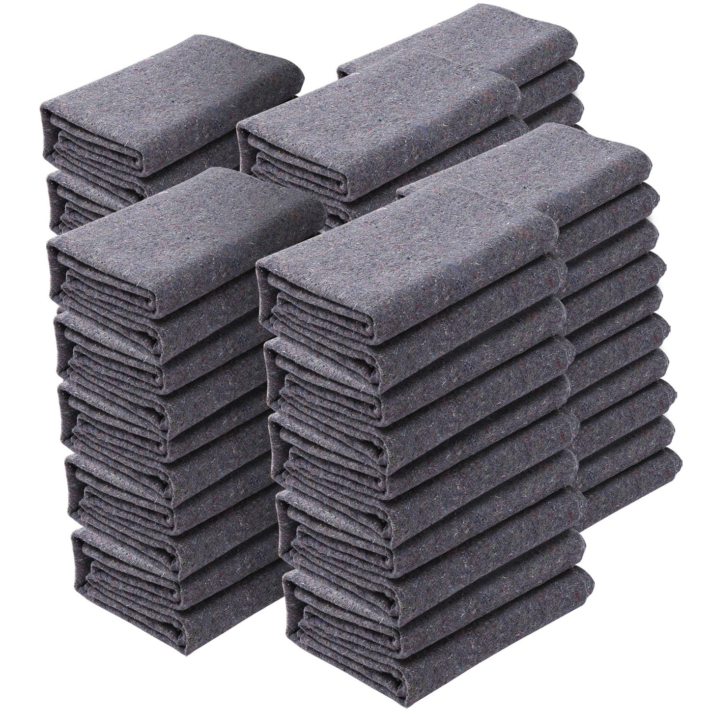 Moving Blankets, 72" x 54", 21 lbs/dz Weight, 24 Packs, Professional Recycled Cotton Blanket, Large Heavy Duty Moving Pads Perfect for Protecting Furniture, Floors, Appliances