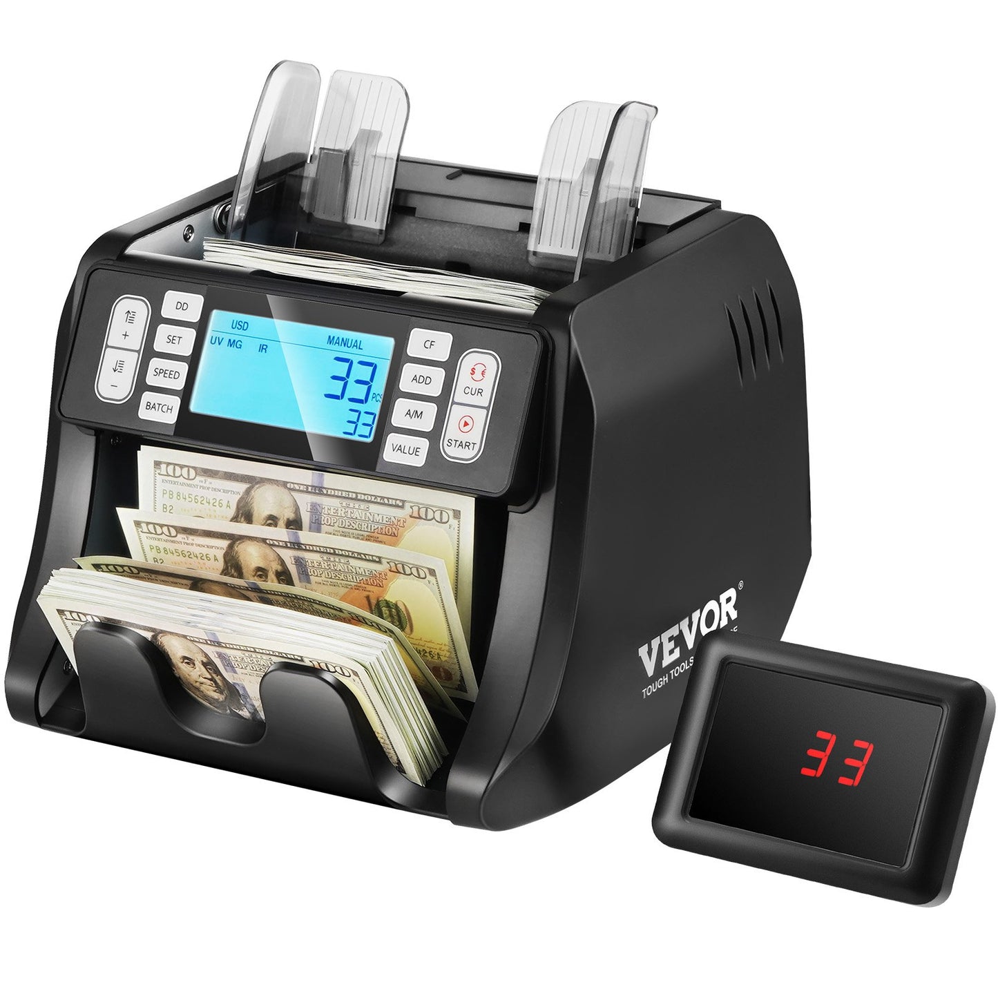 Money Counter Machine Bill Counter with UV MG IR DD Counterfeit Detection