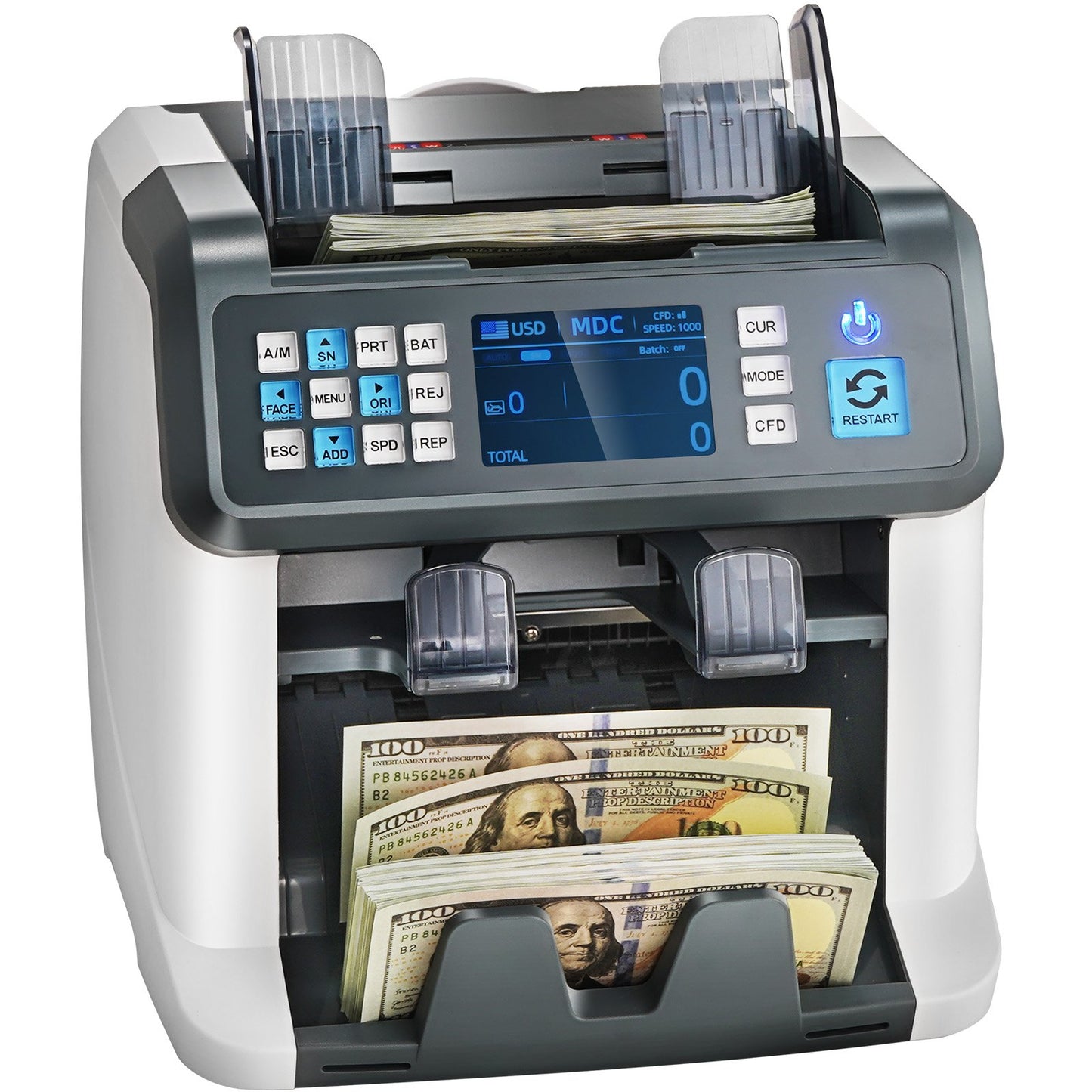 Money Counter Machine Bill Counter med 2CIS SN UV IR MG DD Multi Valuta