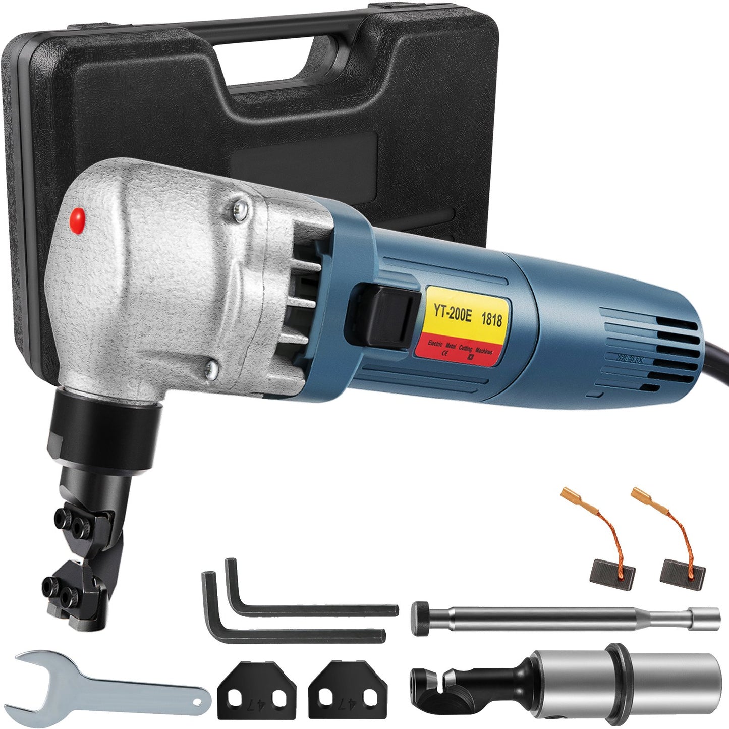Electric Metal Nibbler 380W Nibbler Metal Cutter 1800RPM Höghastighetsrotor Metall Nibbler 220V med utbytta blad Förvaringsväska Plåt Nibbler för skärning av rostfritt stål, aluminium, plast