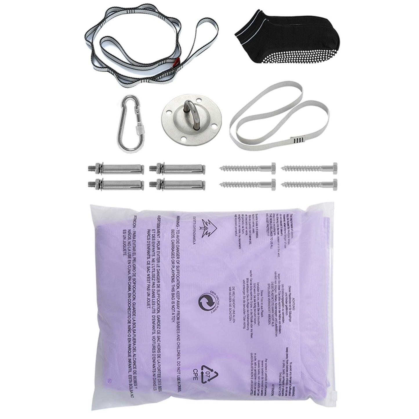Sensory Swing för barn, 3,1 yards, Therapy Gunga för barn med särskilda behov, Cuddle Swing inomhus Utomhus Hängmatta för barn och vuxna med autism, ADHD, Aspergers, sensorisk integration, lila