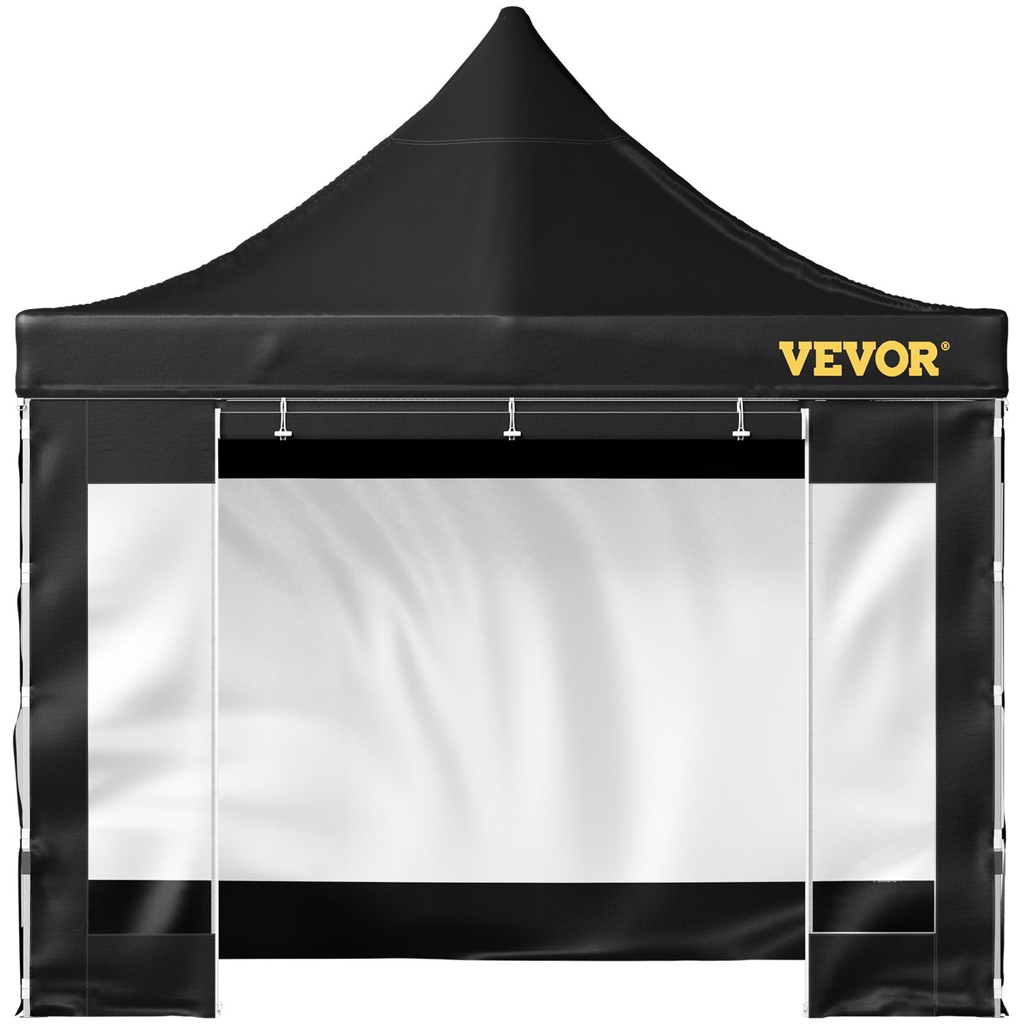 10 x 10 FT Pop Up Canopy Tent, Gazebo Tent with Patio with Removable Side Walls and Carry Bag on Wheels, UV Resistant Waterproof Instant Gazebo Shelter for Party, Garden, Backyard, Black