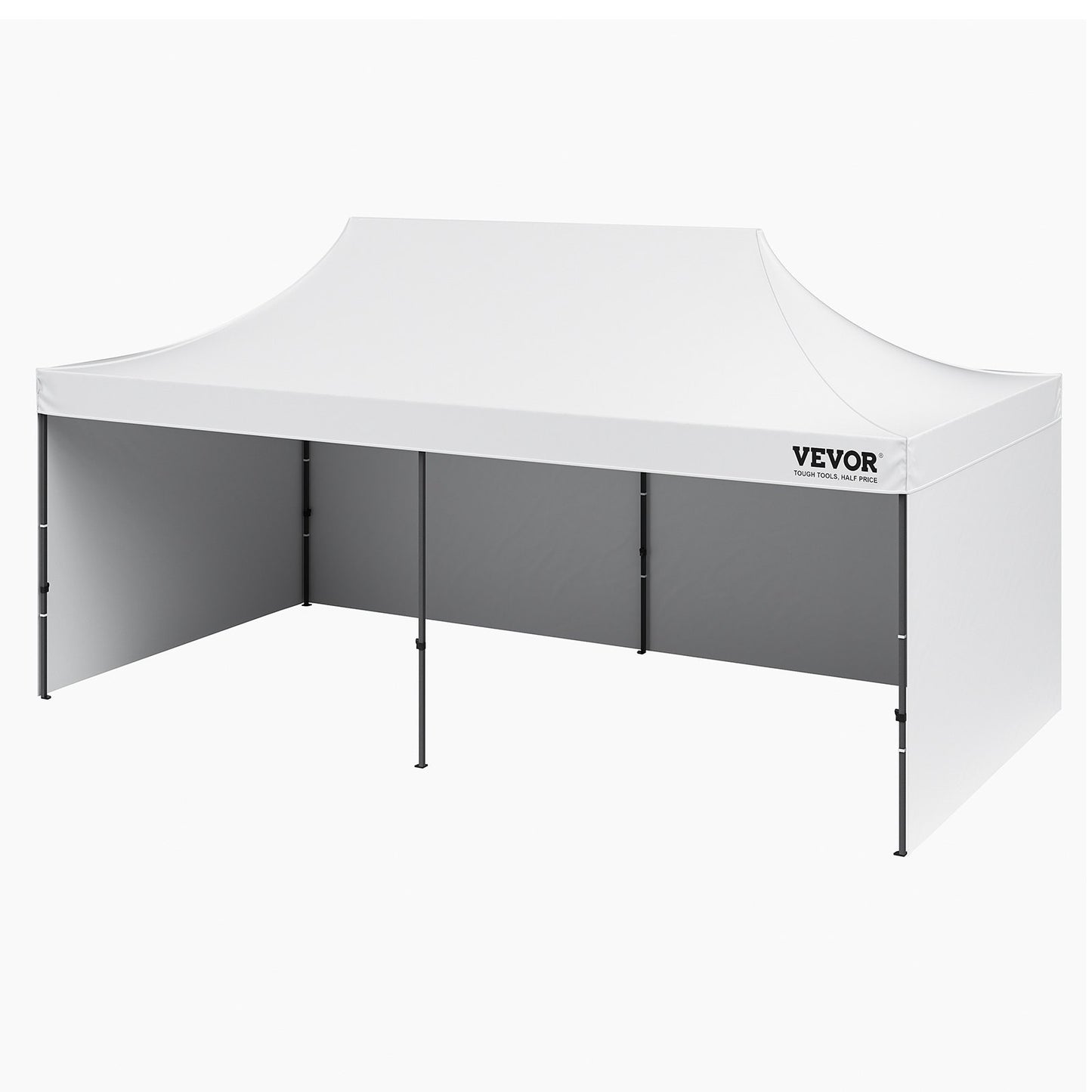 Pop Up Baldakin Tält Utomhus Lusthus tält 10x20FT med sidoväggar & väska Vit