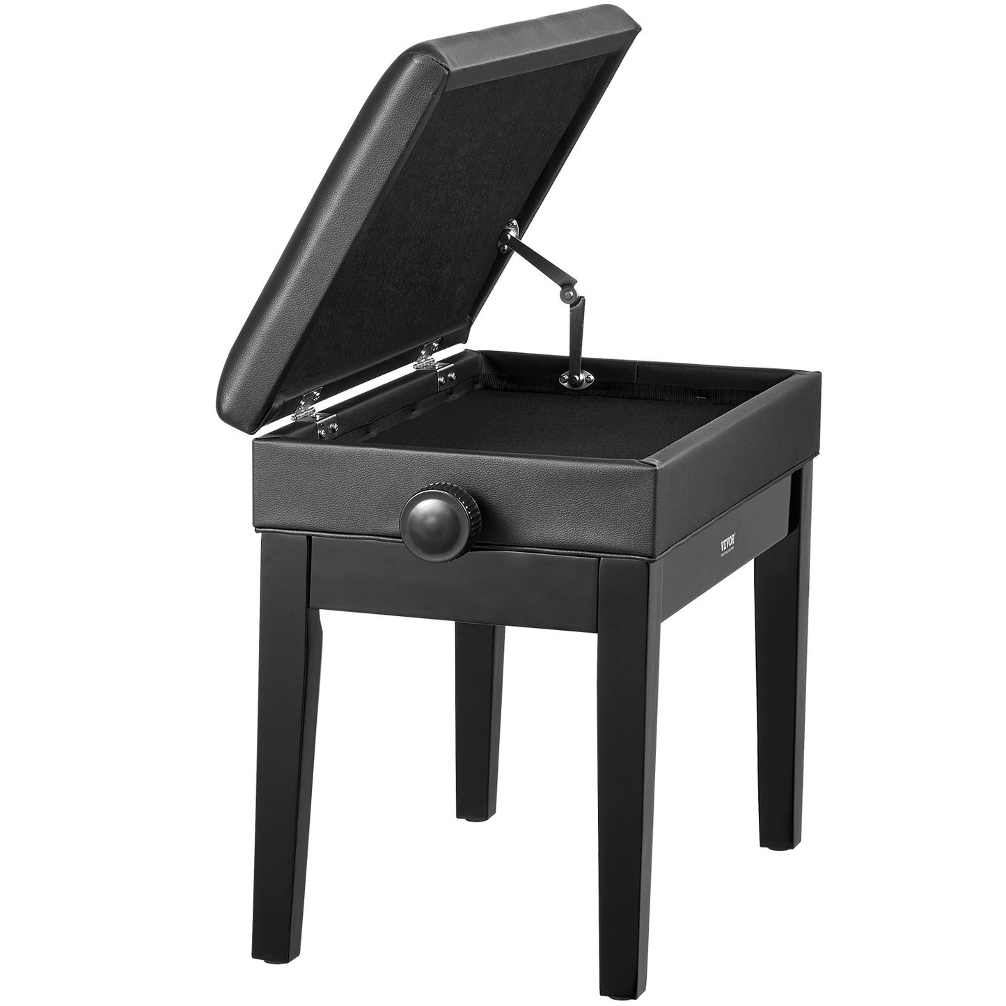 Justerbar Piano Keyboard Bänk Förvaring Vadderad sits Bokhylla i trä