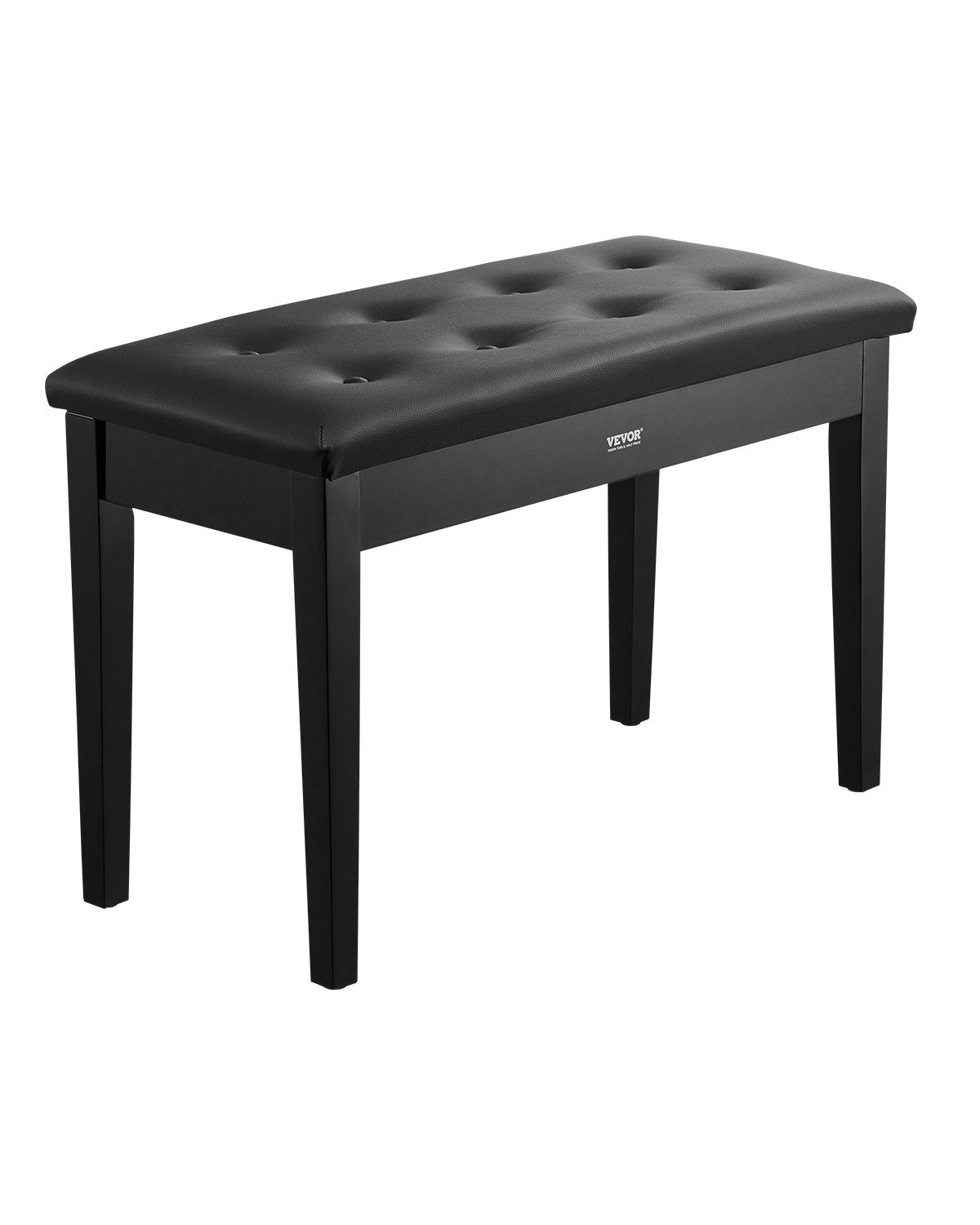 Duet Piano Keyboard Bench Storage Padded Seat Wooden Vanity Bookcase Stool