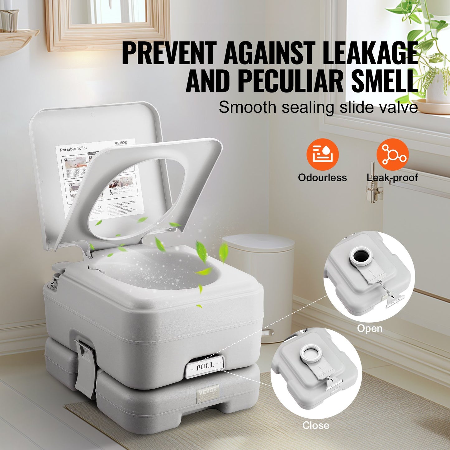 Portable Toilet Flush Travel Camping 3,2 Gal Commode Potta Utomhus Inomhus