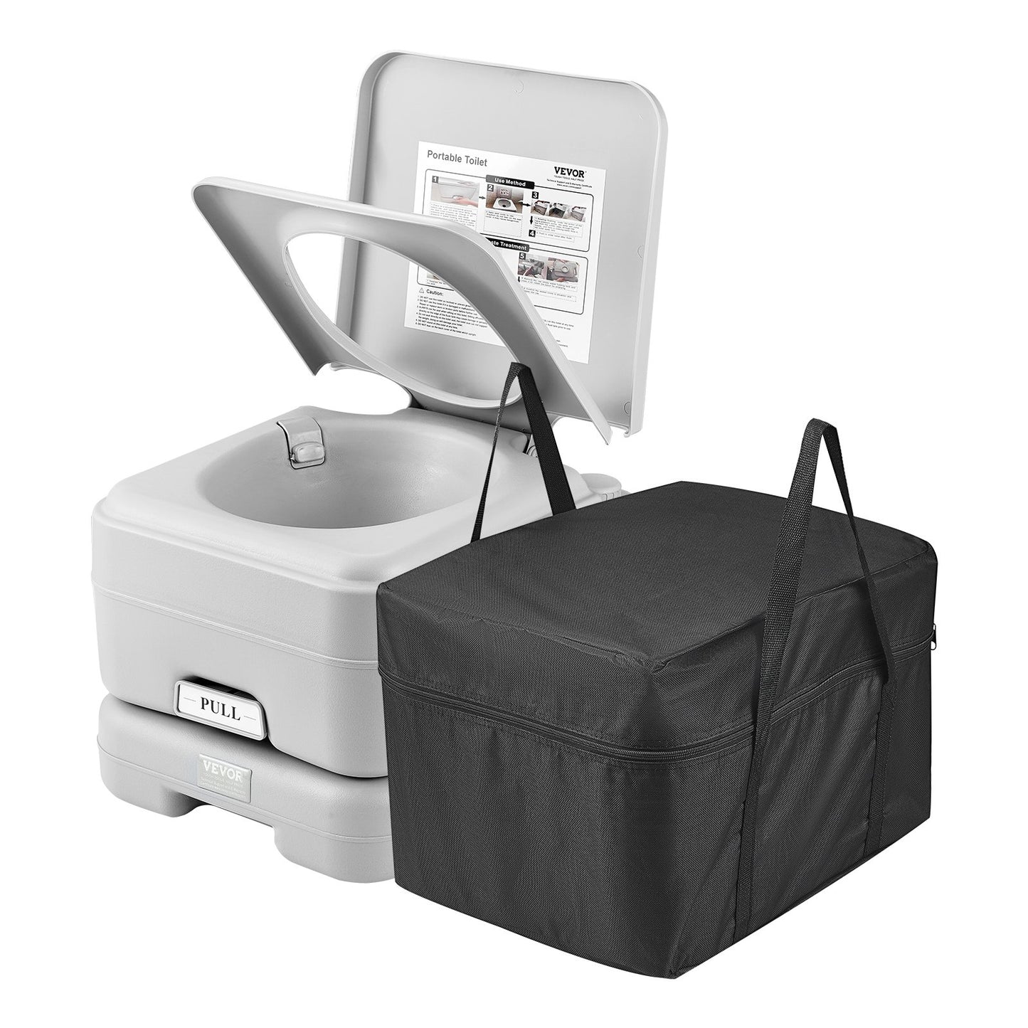 Portable Toilet Flush Travel Camping 3,2 Gal Commode Potta Utomhus Inomhus